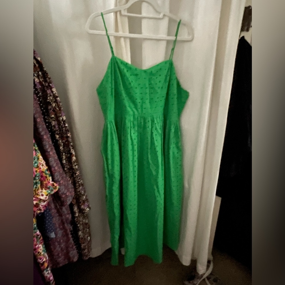 A New Day cami fit and flare in a brilliant Kelly green